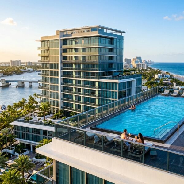 Read more about the article This New Fort Lauderdale, Florida, Hotel With a Panoramic Rooftop Pool Is the Perfect Pre-Cruise Stay